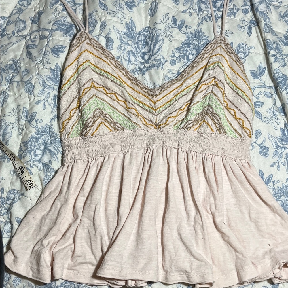free people embroidered tank, M